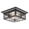 Westinghouse Fixture Ceiling Outdr Flush-Mount 60W 2-Light Orwell 11In ORB H-Lights Clear Sd Glass 6578400 - alternate 8